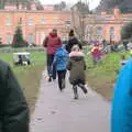 Harry runs off up the path, Killerton House, Broadclyst, Devon - 30th December 2017