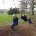 The boys have a swing, Killerton House, Broadclyst, Devon - 30th December 2017