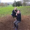 Fred on a swing, Killerton House, Broadclyst, Devon - 30th December 2017