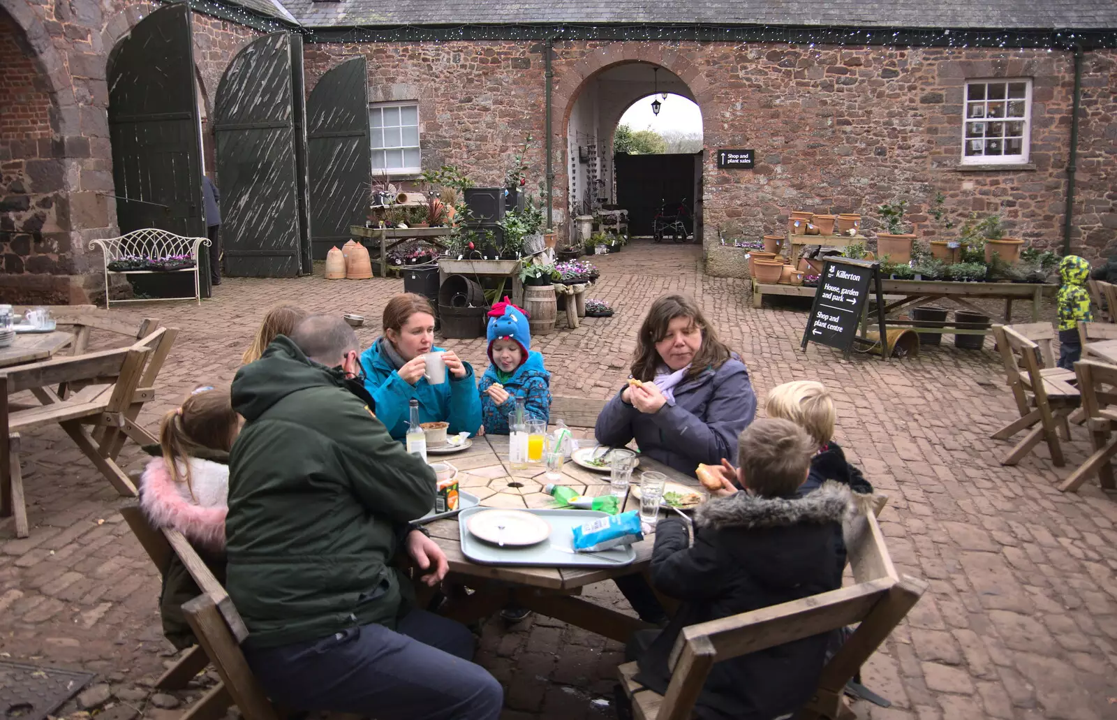 Time for lunch, from Killerton House, Broadclyst, Devon - 30th December 2017