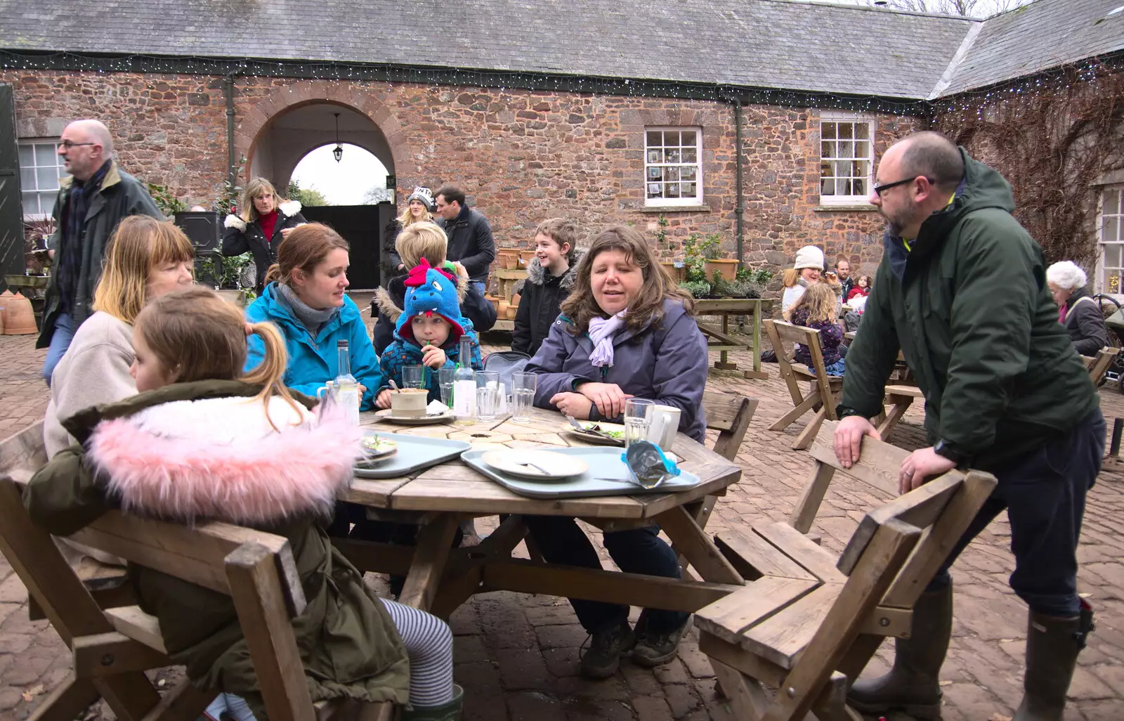 In the courtyard at Killerton House, from Killerton House, Broadclyst, Devon - 30th December 2017