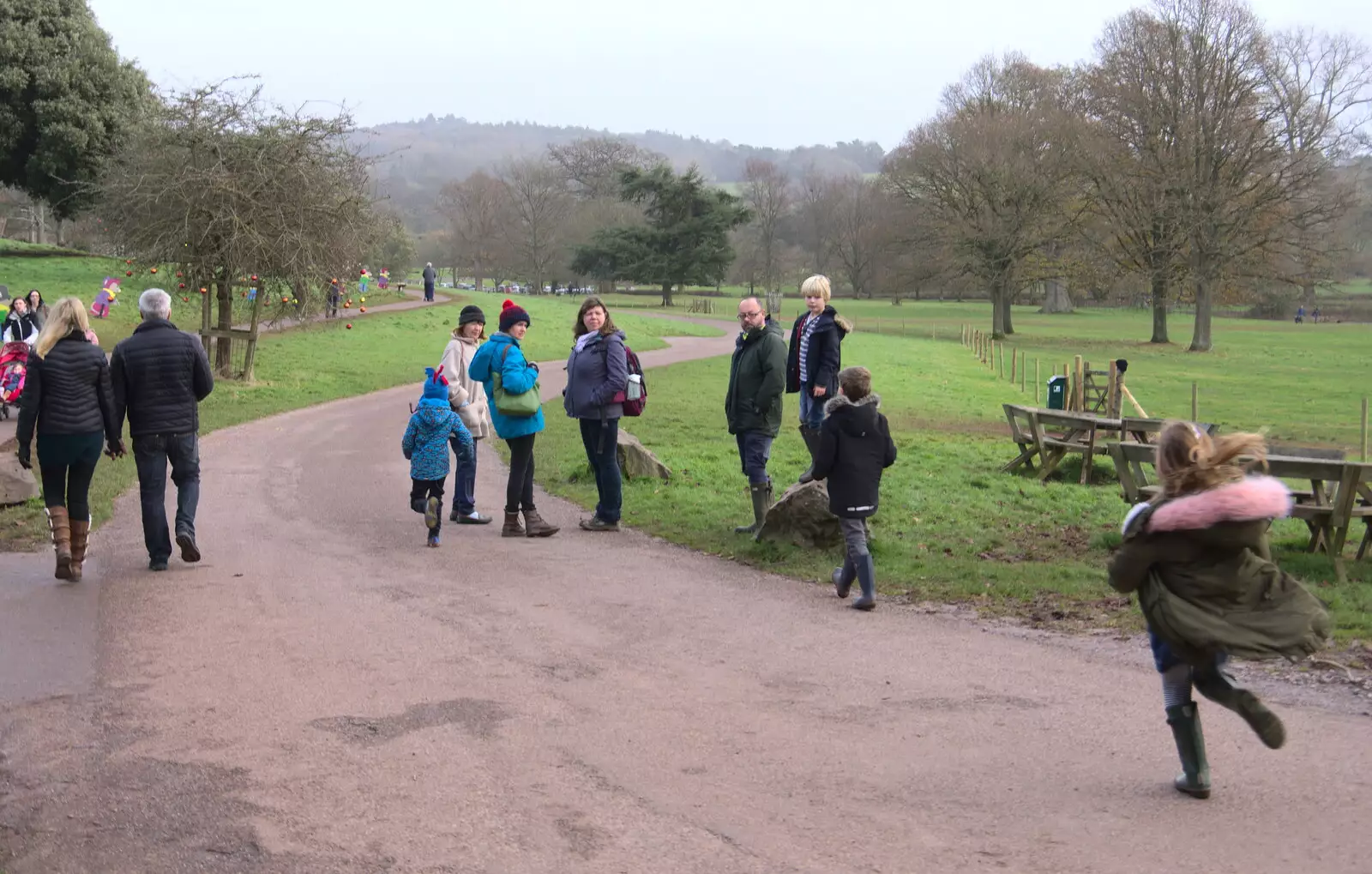 We head off from the house, from Killerton House, Broadclyst, Devon - 30th December 2017