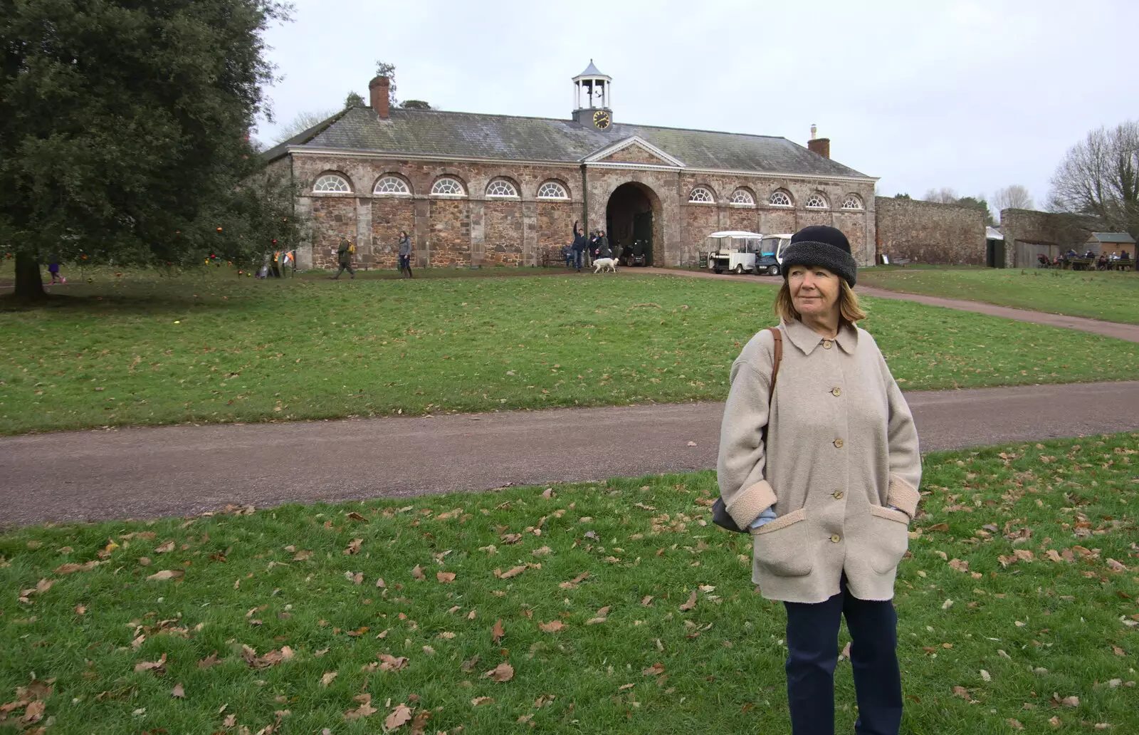 Mother with Nosher's hat on, from Killerton House, Broadclyst, Devon - 30th December 2017