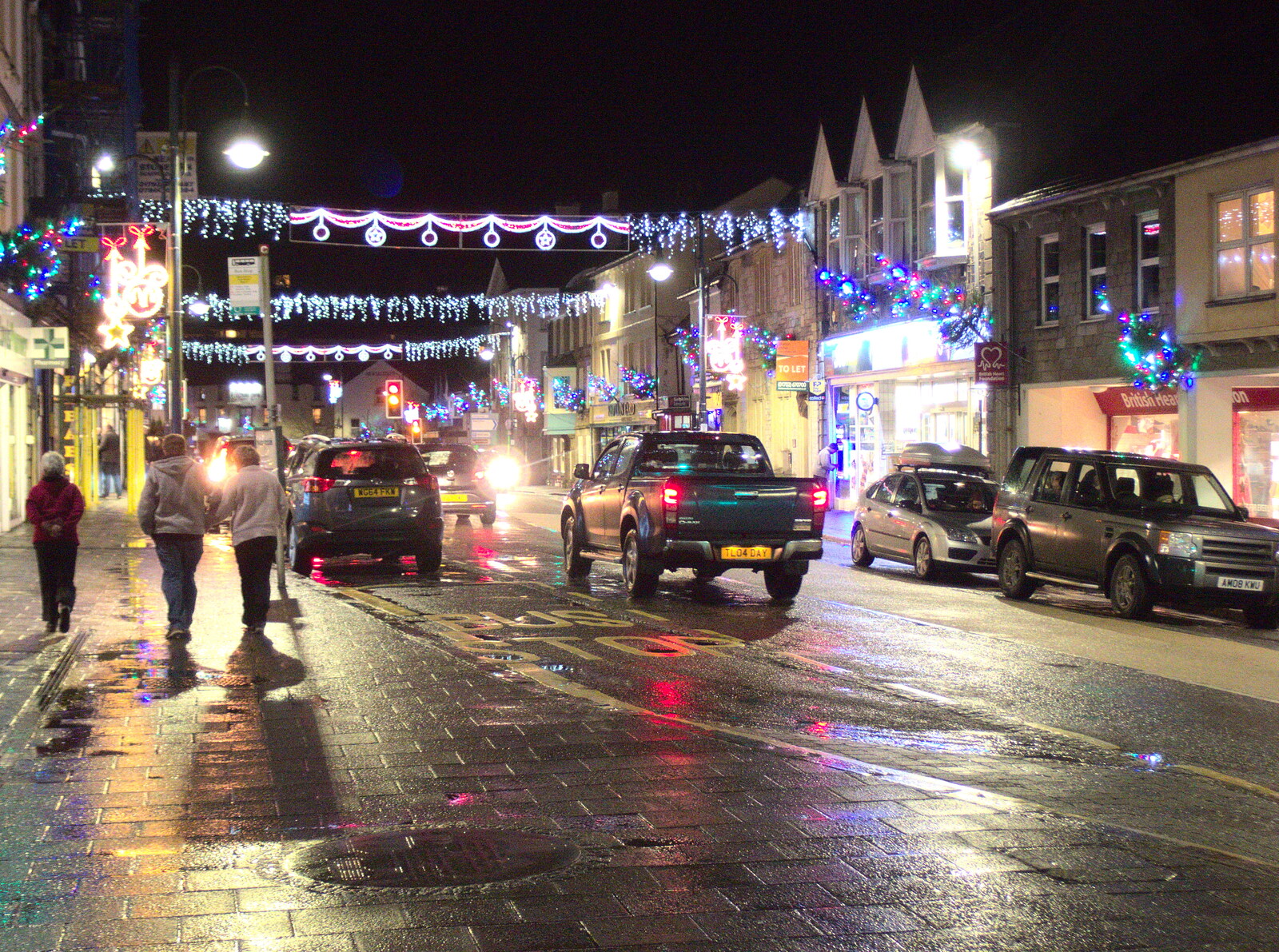 Fore Street in Okehampton from New Year's Eve in Spreyton, Devon - 31st December 2017