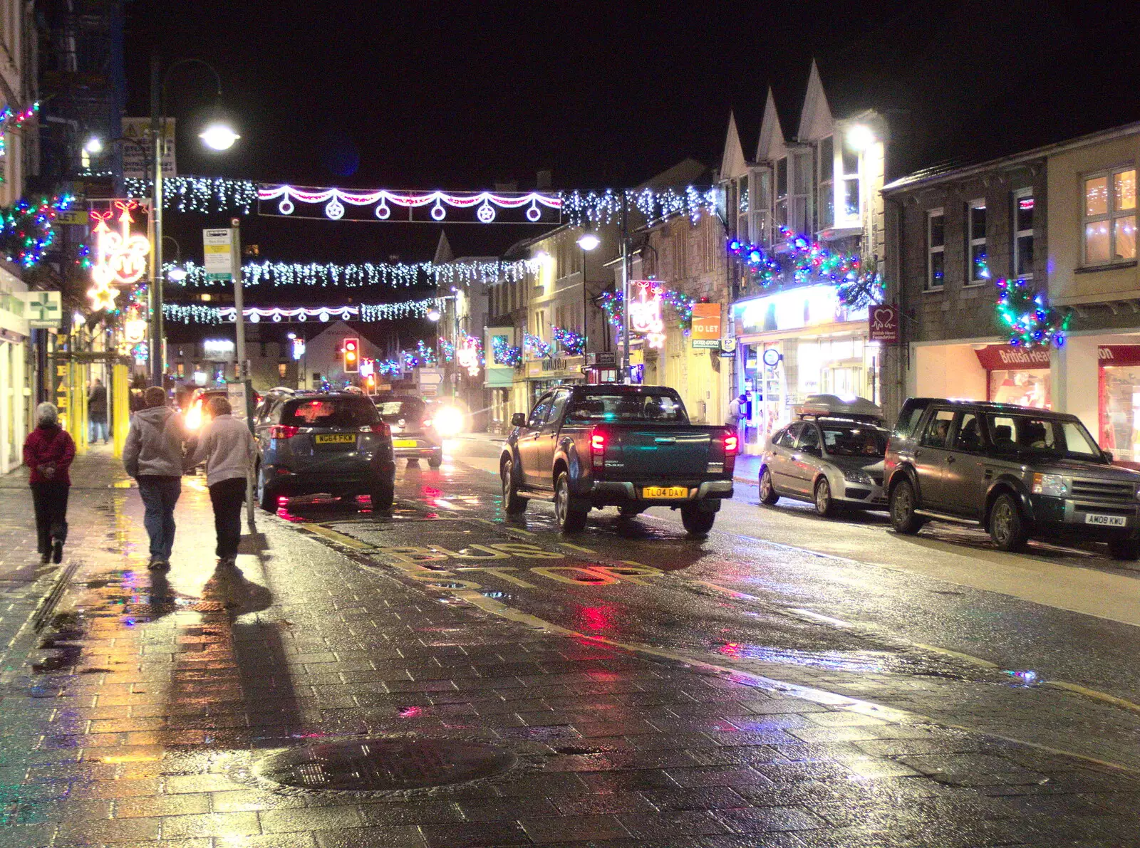 Fore Street in Okehampton, from New Year's Eve in Spreyton, Devon - 31st December 2017