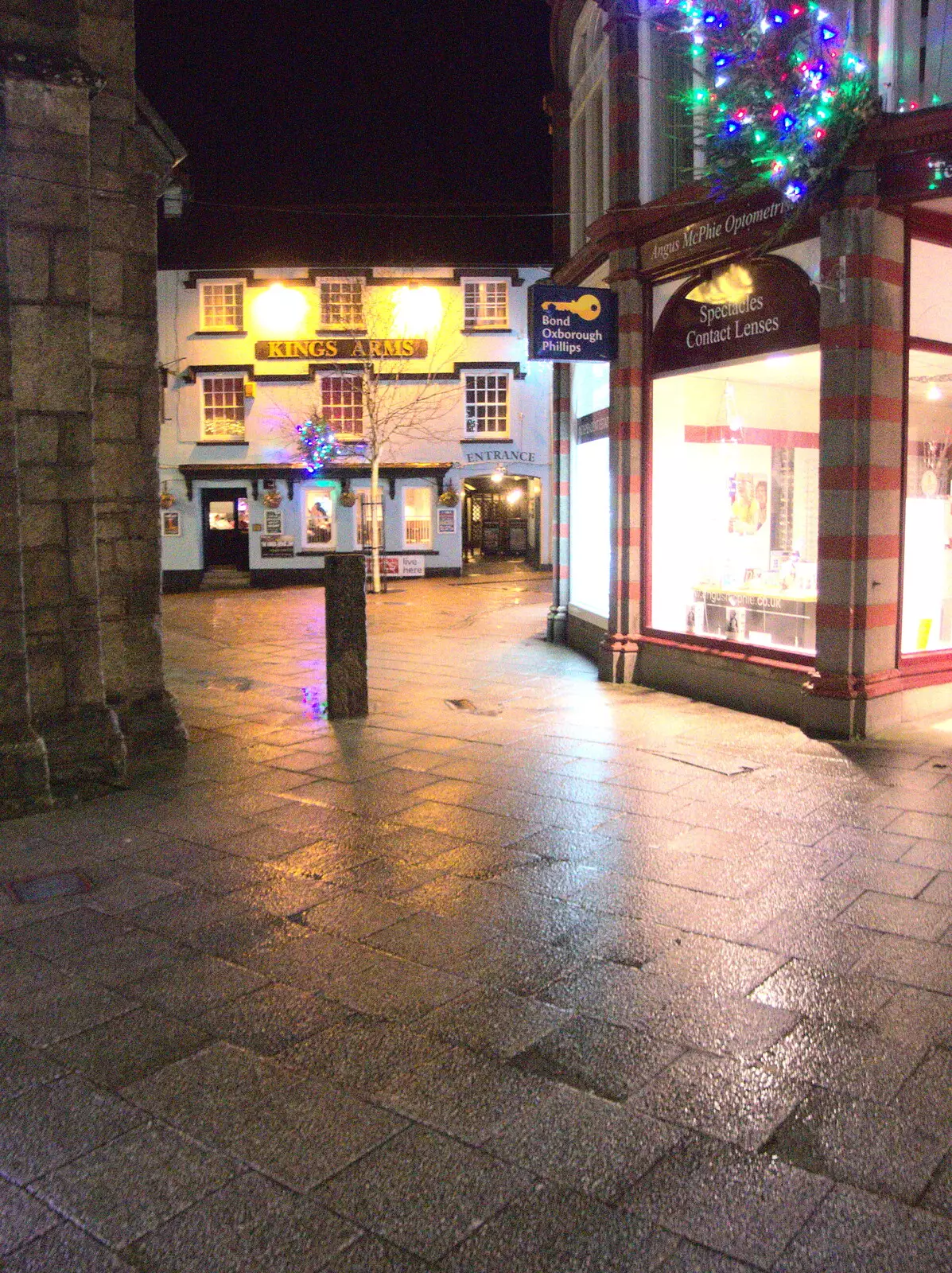 Looking up St. James Street to the King's Arms, from New Year's Eve in Spreyton, Devon - 31st December 2017