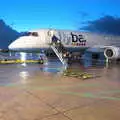 Passengers load up on the FlyBe Embraer, New Year's Eve in Spreyton, Devon - 31st December 2017