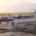 There's a FlyBe Dash-8 at Exeter, New Year's Eve in Spreyton, Devon - 31st December 2017