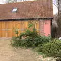 A tree has fallen down in the drive, New Year's Eve in Spreyton, Devon - 31st December 2017