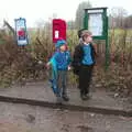 The boys wait at the bus stop, January Misc: Haircut 100, Diss, Norfolk - 14th January 2018