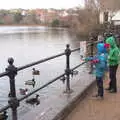 Harry points at a duck, January Misc: Haircut 100, Diss, Norfolk - 14th January 2018