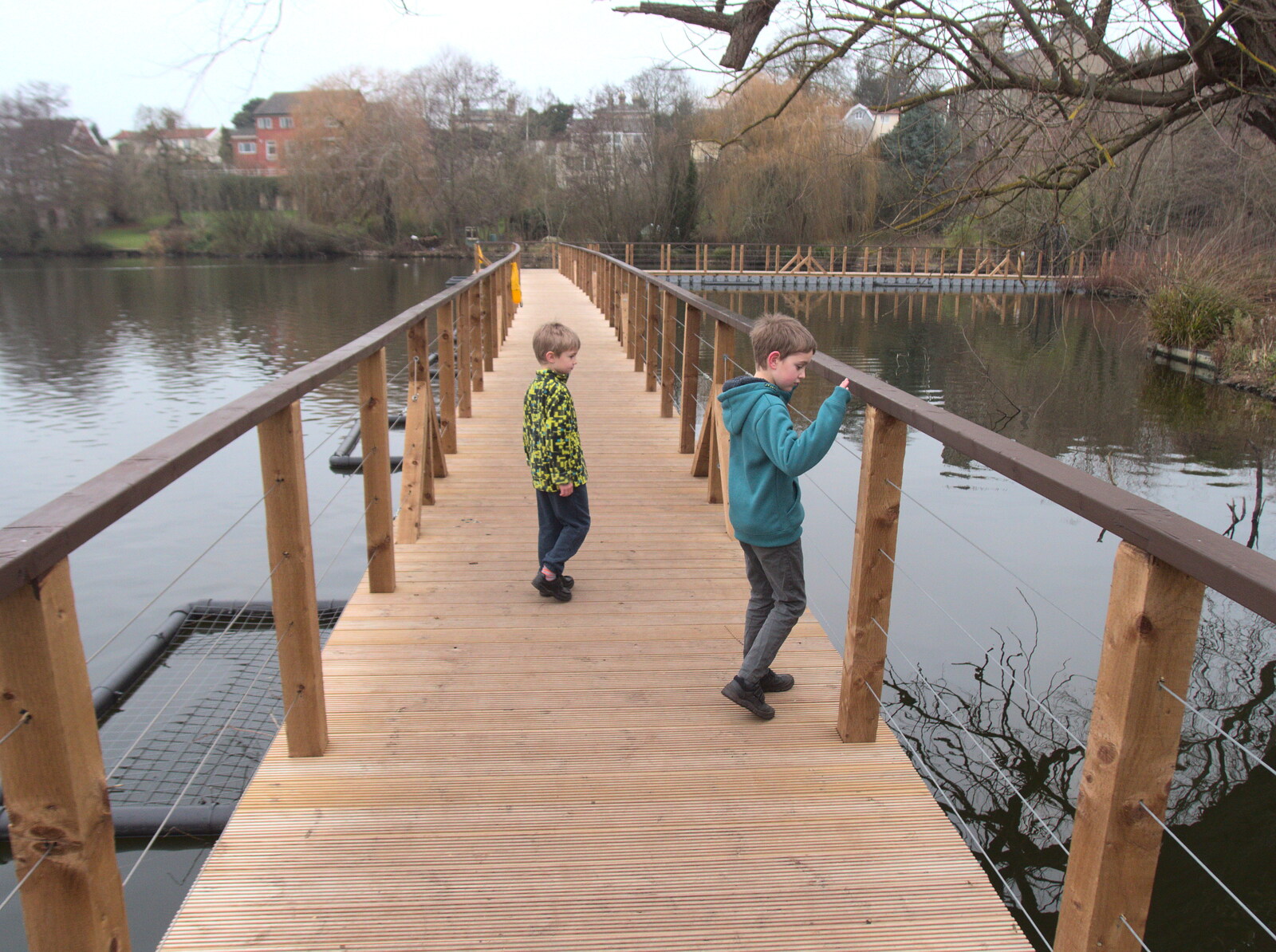 We explore the new boardwalk across the Mere from January Misc: Haircut 100, Diss, Norfolk - 14th January 2018