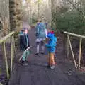 On a small bridge in the woods, Life Below Stairs, Ickworth House, Horringer, Suffolk - 28th January 2018