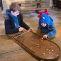 The boys play an early Bagatelle, Life Below Stairs, Ickworth House, Horringer, Suffolk - 28th January 2018