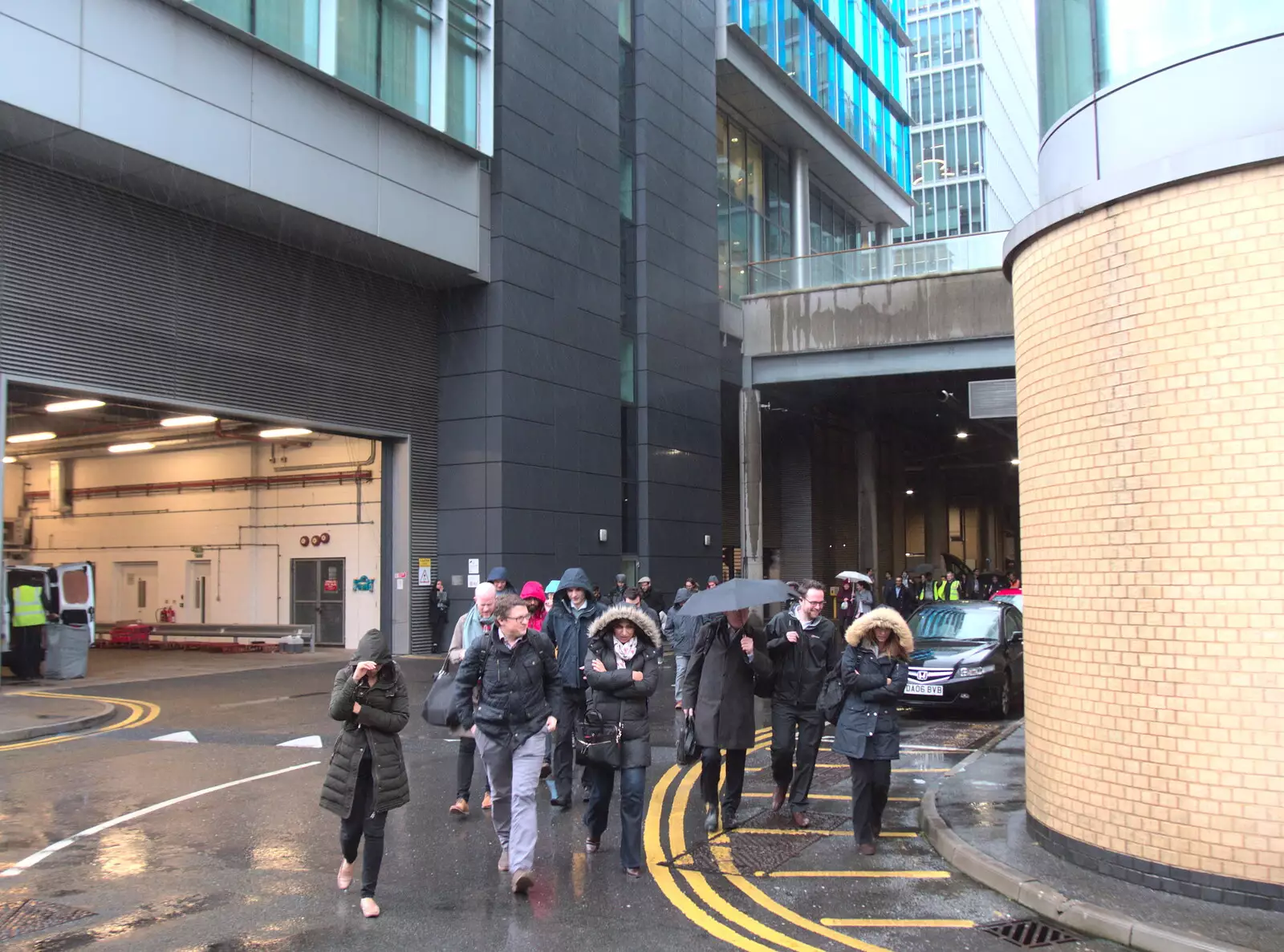 Lashed by rain on Kingdom Street, from Paddington Fire Alarms and Mere Moments Café, Diss, Norfolk - 2nd February 2018