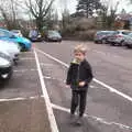 Harry in Shelfanger Road car park in Diss, Paddington Fire Alarms and Mere Moments Café, Diss, Norfolk - 2nd February 2018