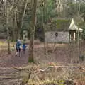 Walking back to the pet cemetery, A Return to Thornham Walks, Suffolk - 4th February 2018