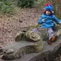 Harry's on the crocodile, A Return to Thornham Walks, Suffolk - 4th February 2018