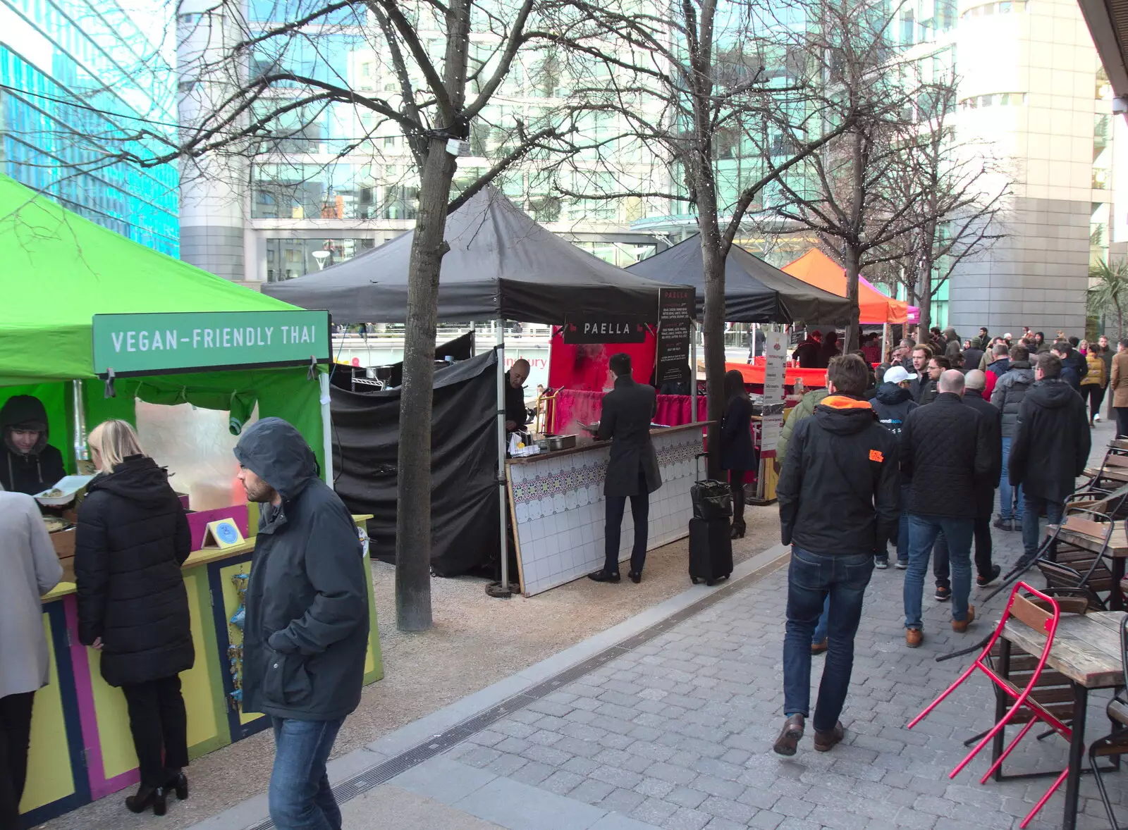 The food stalls are out again at Sheldon Square, from Quizzes and Library Books: a February Miscellany, Diss and Eye - 10th February 2018