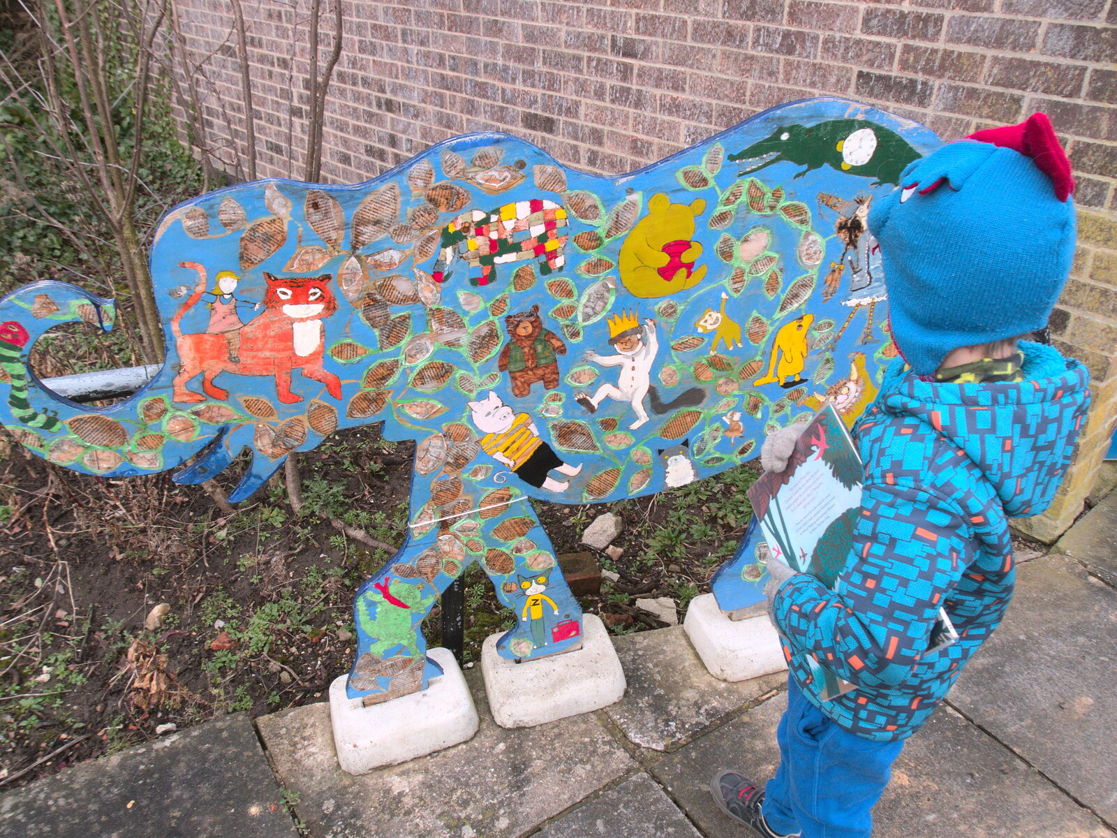 There's an elephant outside Eye library from Quizzes and Library Books: a February Miscellany, Diss and Eye - 10th February 2018