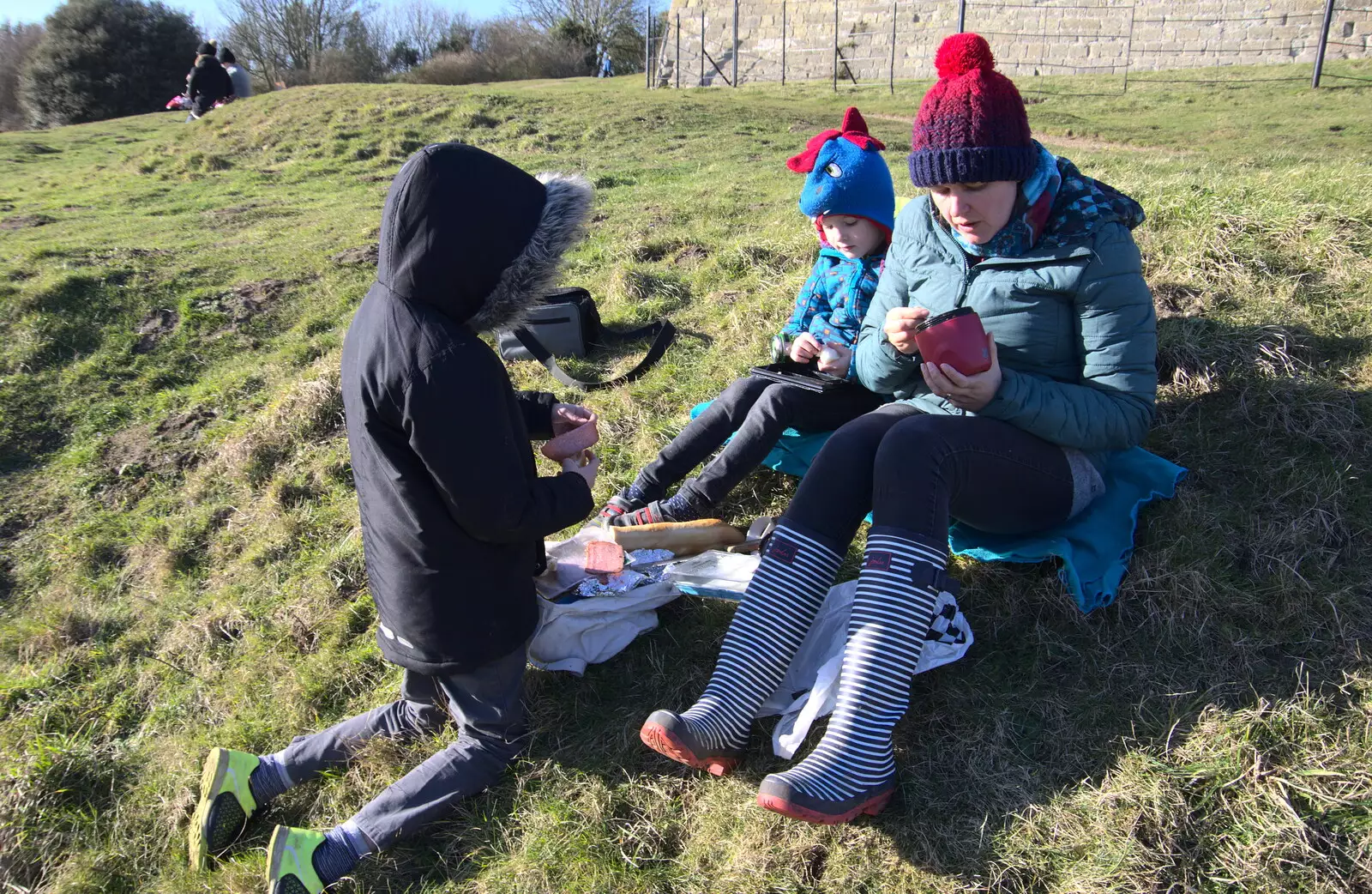We have a micro-picnic, from An Orford Day Out, Orford, Suffolk - 17th February 2018