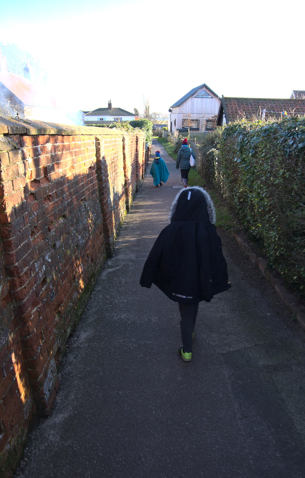 Walking up the path from the square from An Orford Day Out, Orford, Suffolk - 17th February 2018
