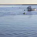 A boat bobs around on the River Ore, An Orford Day Out, Orford, Suffolk - 17th February 2018