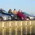 An E-Type Jag has its bonnet up, An Orford Day Out, Orford, Suffolk - 17th February 2018