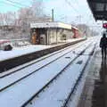 There's snow on the tracks at Diss Station, Snowmageddon: The Beast From the East, Suffolk and London - 27th February 2018