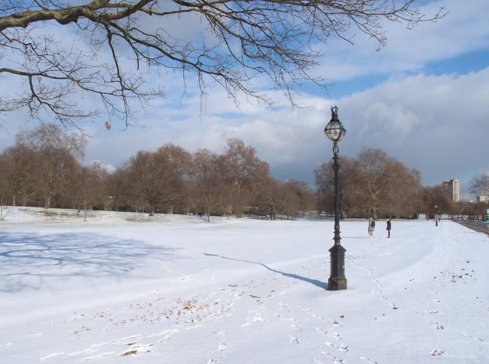 A snowy Hyde Park, from Snowmageddon: The Beast From the East, Suffolk and London - 27th February 2018