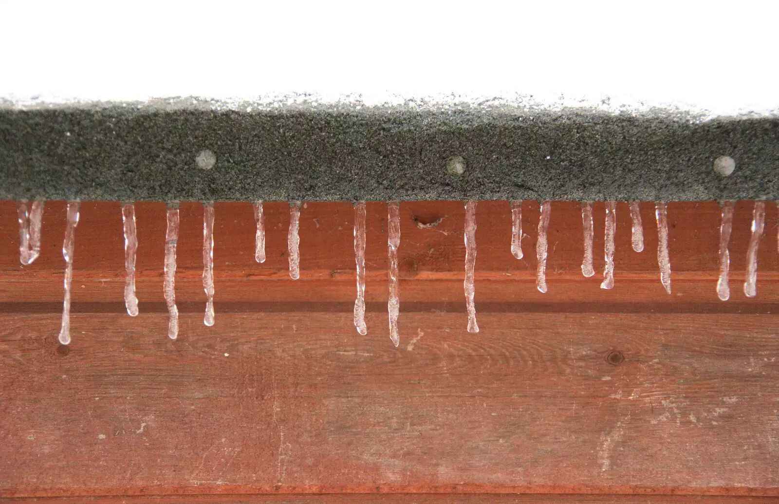 Icicles on the shed, from Snowmageddon: The Beast From the East, Suffolk and London - 27th February 2018