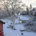 The boys are in the garden, Snowmageddon: The Beast From the East, Suffolk and London - 27th February 2018