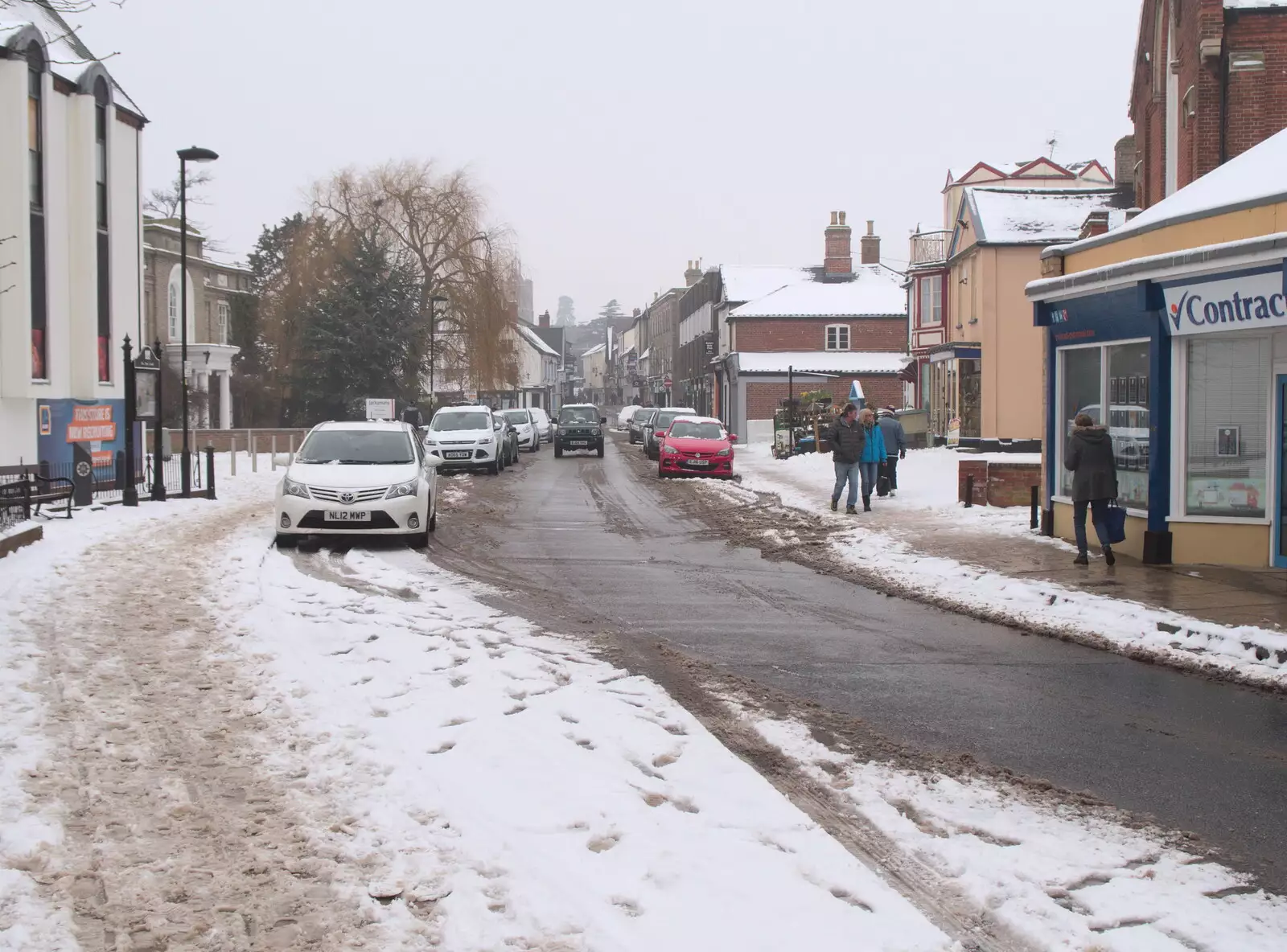 Mere Street in Diss, from More March Snow and a Postcard from Diss, Norfolk - 3rd March 2018