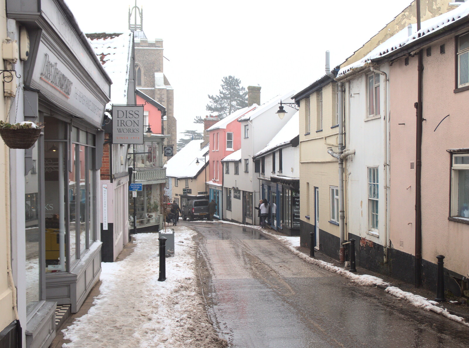 St. Nicholas Street from More March Snow and a Postcard from Diss, Norfolk - 3rd March 2018