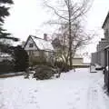 In the churchyard, More March Snow and a Postcard from Diss, Norfolk - 3rd March 2018