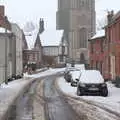 Church Street, looking back towards the church , More March Snow and a Postcard from Diss, Norfolk - 3rd March 2018