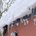 Icicles on the house, More March Snow and a Postcard from Diss, Norfolk - 3rd March 2018