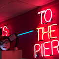 The 'to the pier' red neon sign, A Southwold Car Picnic, Southwold, Suffolk - 11th March 2018
