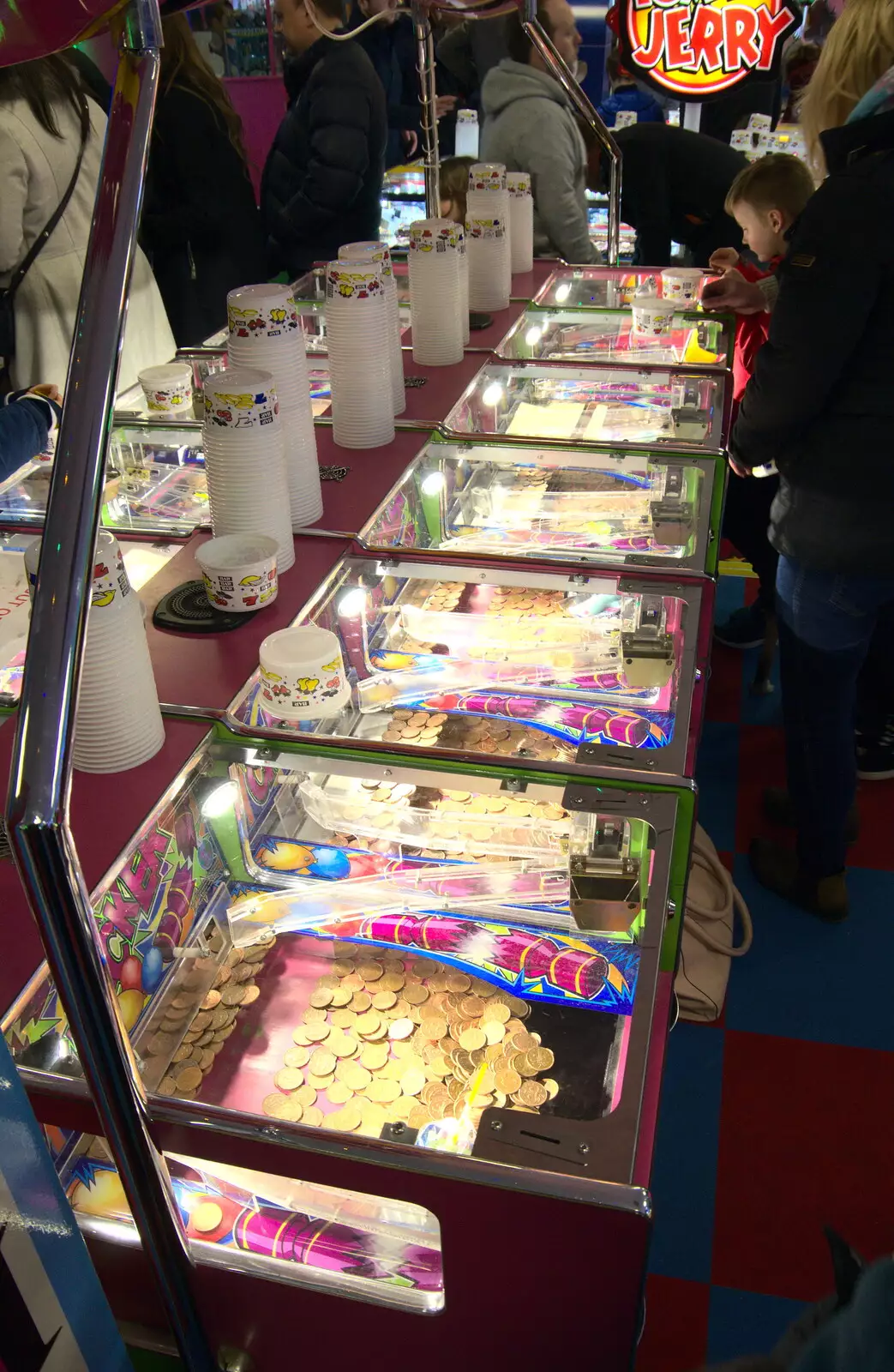 A rack of 2p machines, from A Southwold Car Picnic, Southwold, Suffolk - 11th March 2018