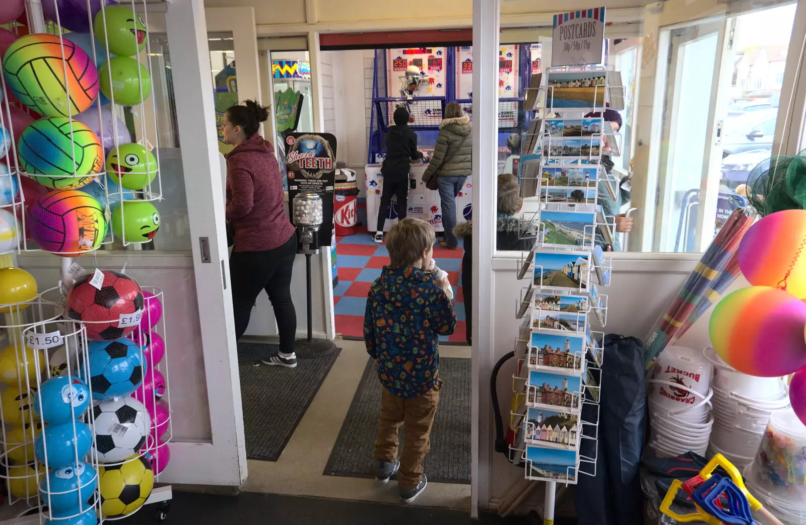 Harry escapes from the ice-cream shop, from A Southwold Car Picnic, Southwold, Suffolk - 11th March 2018