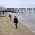 Fred on the beach, A Southwold Car Picnic, Southwold, Suffolk - 11th March 2018