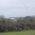 Fred and Harry wander across the field, A Southwold Car Picnic, Southwold, Suffolk - 11th March 2018