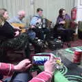 Clive films the band, St. Patrick's Day at the Village Hall, Brome, Suffolk - 16th March 2018