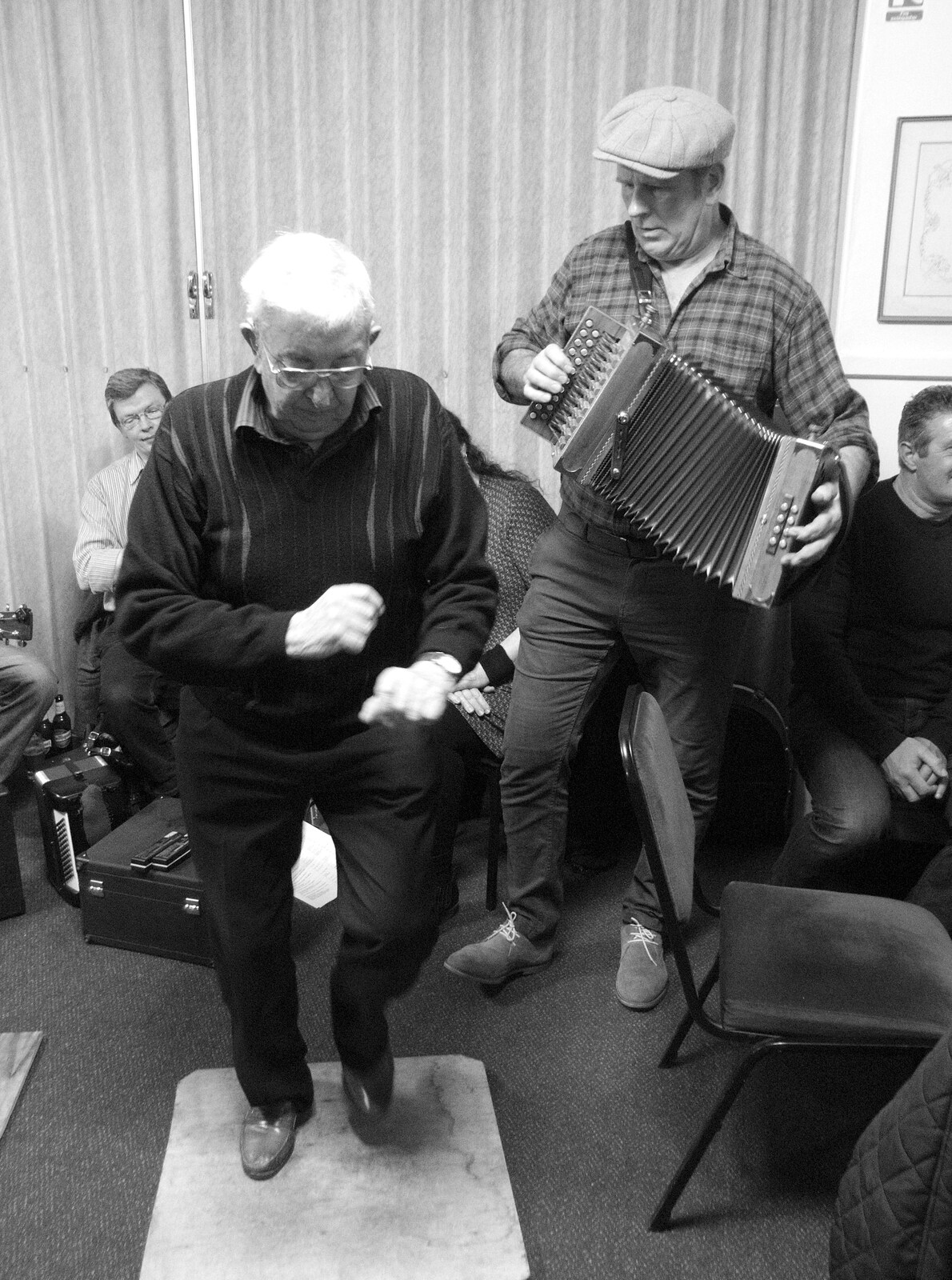 Big Steve does a session on accordion from St. Patrick's Day at the Village Hall, Brome, Suffolk - 16th March 2018