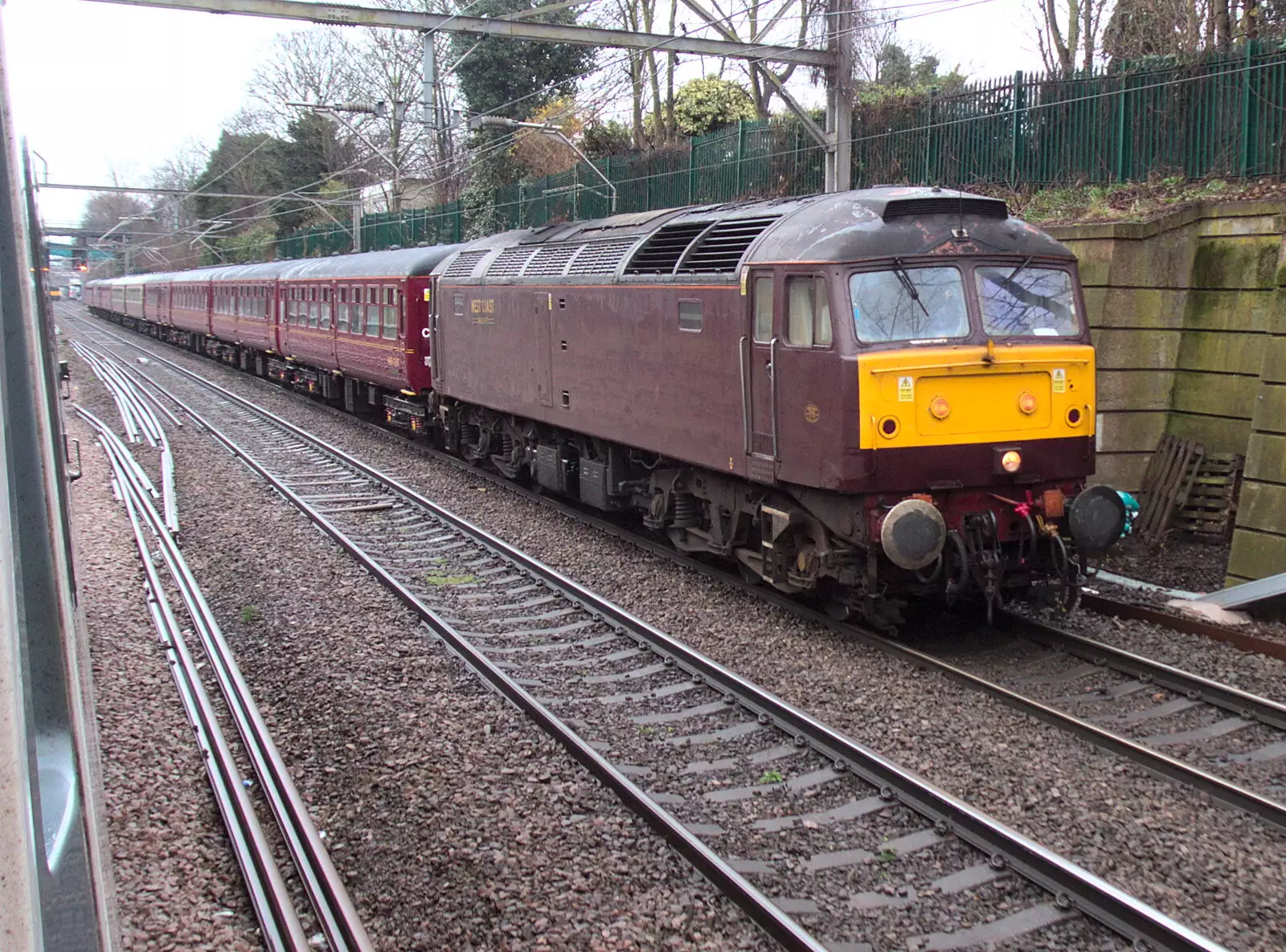 The 'Cathedral Express' Class 47 lurks near Ilford, from Trackside Graffiti, and Harry's Cake, London and Suffolk - 28th March 2018