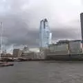 Dark skies over the Thames, near Blackfriar's Bridge, Trackside Graffiti, and Harry's Cake, London and Suffolk - 28th March 2018