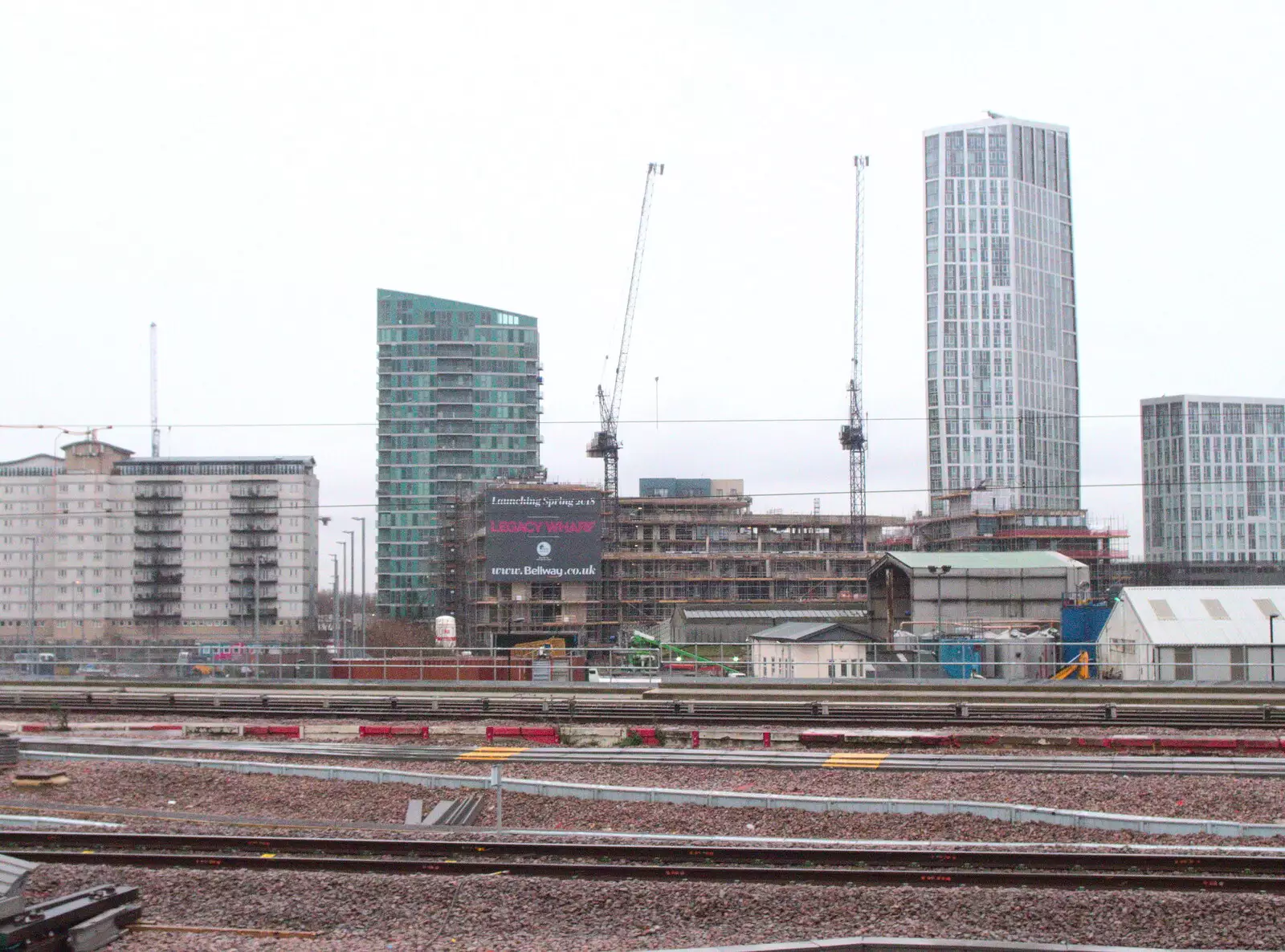 More building work near Stratford, from Trackside Graffiti, and Harry's Cake, London and Suffolk - 28th March 2018