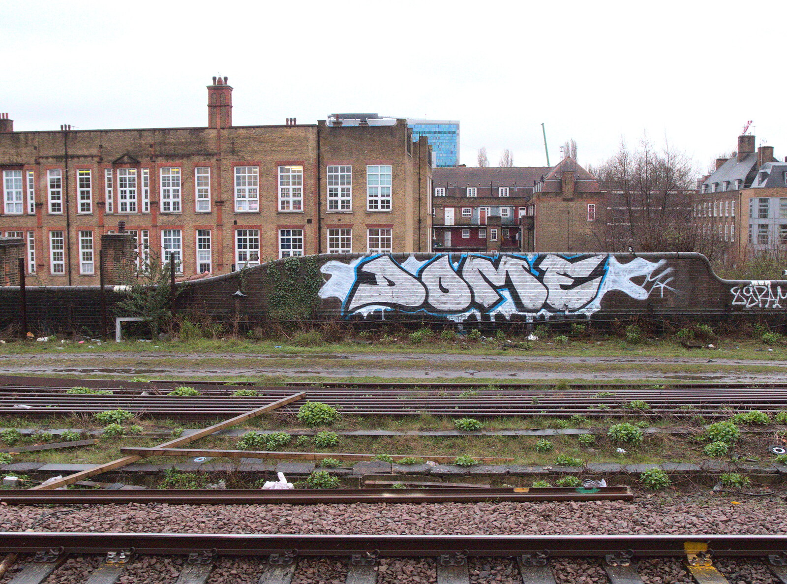 Graffiti from 'Dome' from Trackside Graffiti, and Harry's Cake, London and Suffolk - 28th March 2018