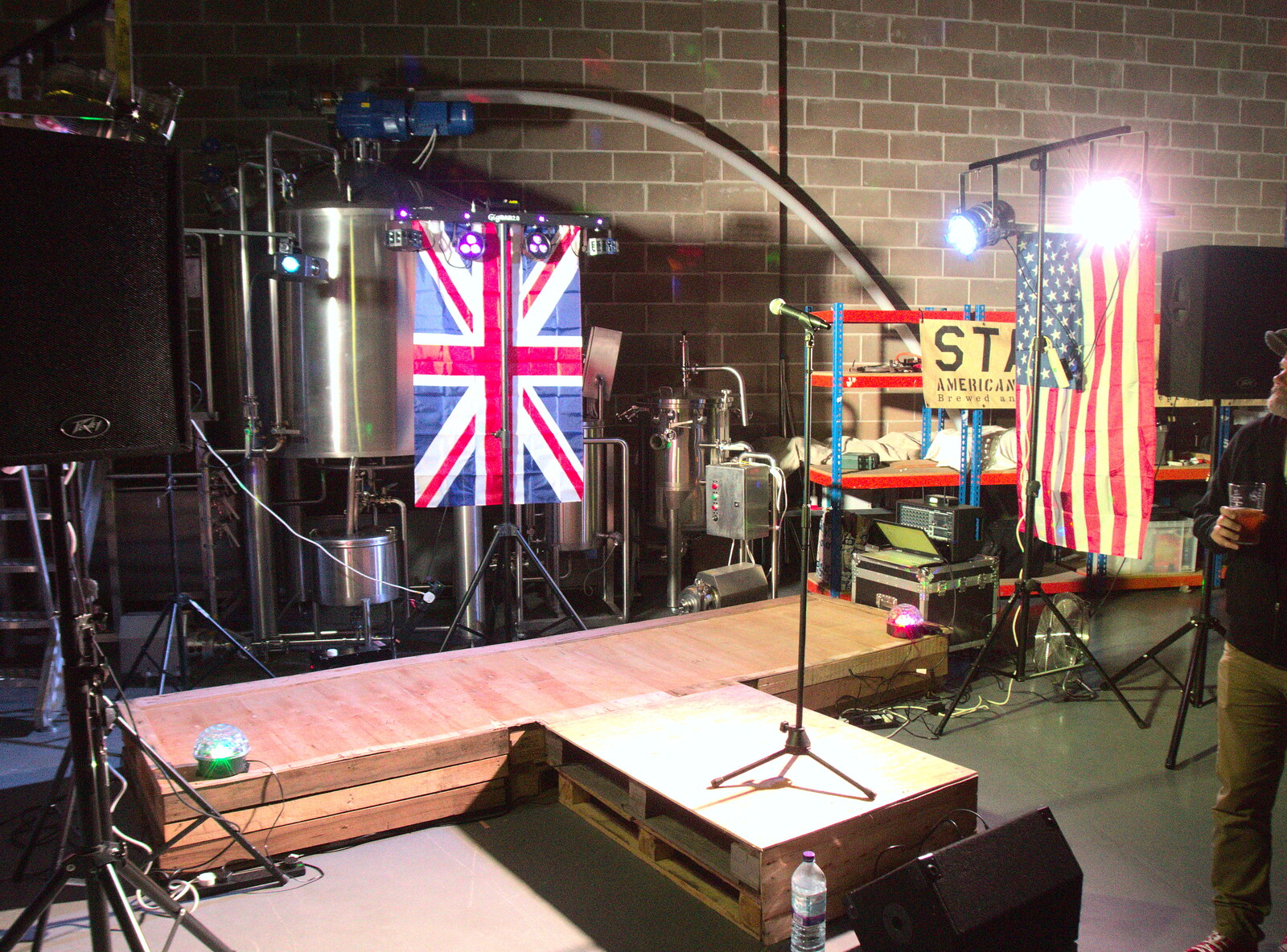 The stage is set from Elvis Lives! (in a Brewery), Station 119, Eye, Suffolk - 29th March 2018