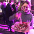 Isobel gets a pizza, Elvis Lives! (in a Brewery), Station 119, Eye, Suffolk - 29th March 2018